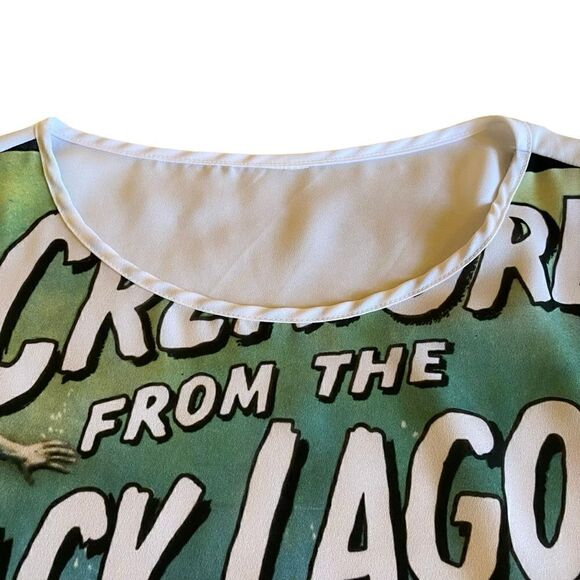 EUC Redbubble Creature from the Black Lagoon Chiffon Top - Picture 3 of 6